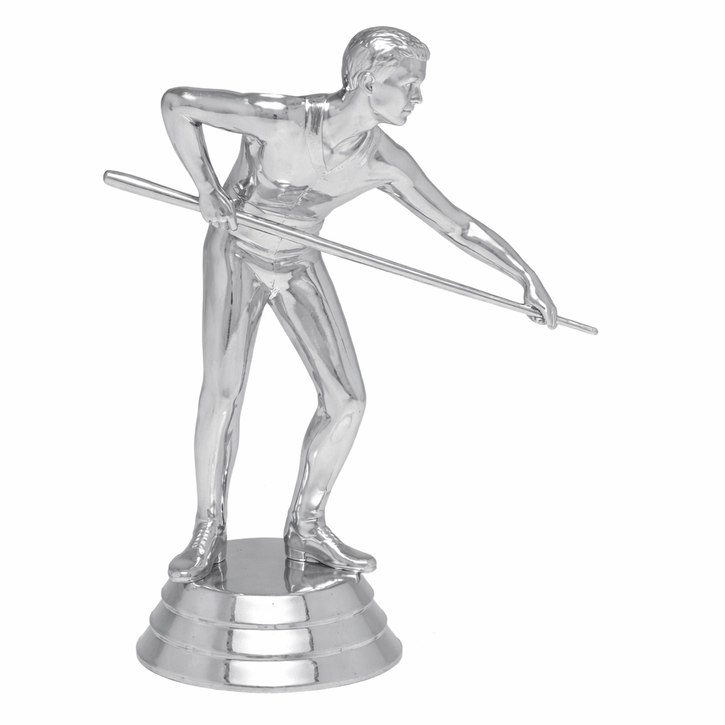 Pool Shooter Figure, Male, Silver - 4"