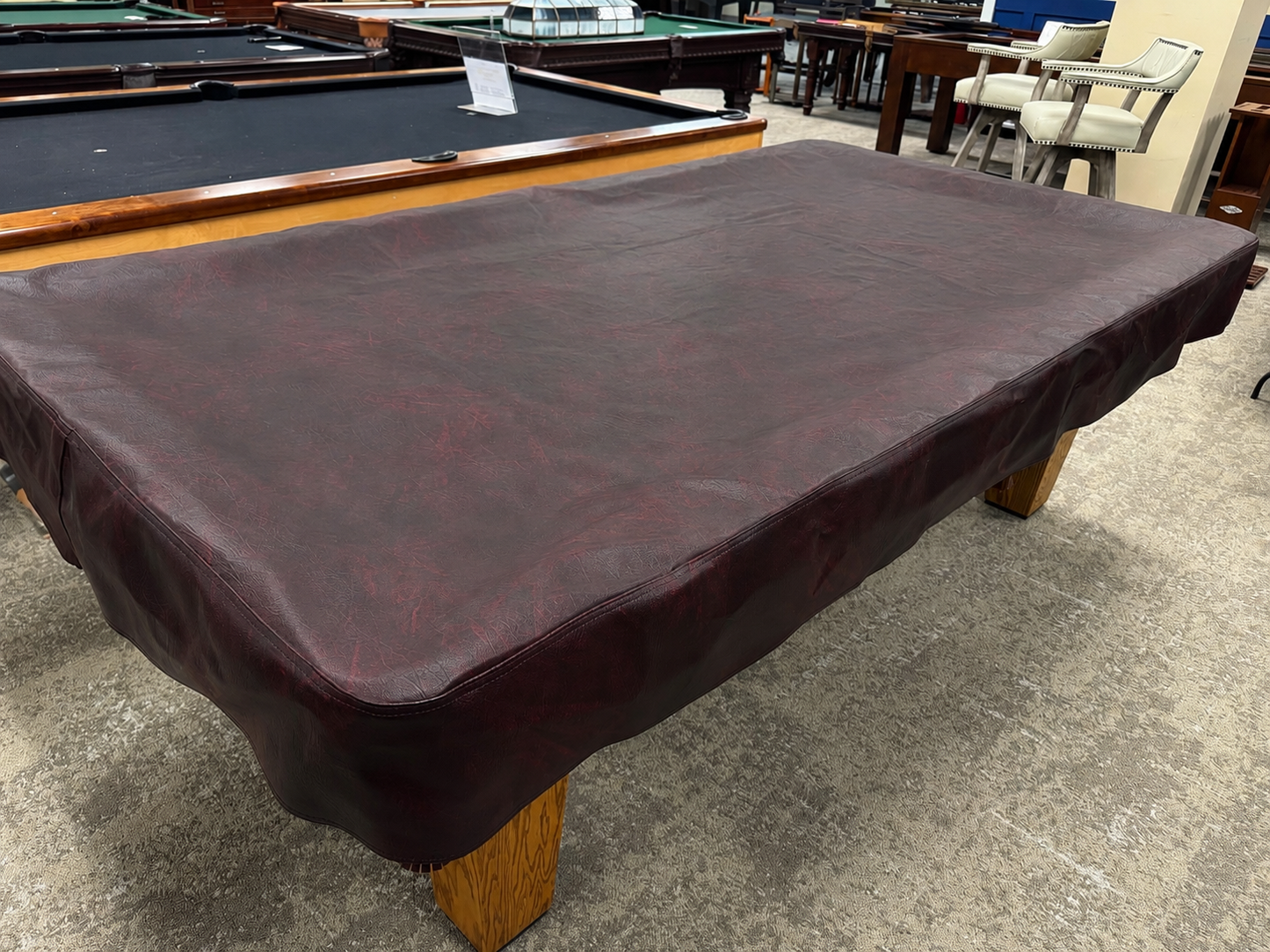 Pre owned-8ft Red Pool Table Cover