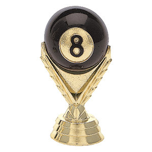 8-Ball Trim Figure, Gold - 3"