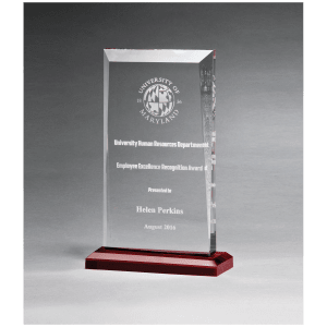 Apex Series Acrylic Award with Green Highlights and Base