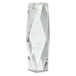 Clear Crystal Facet Tower