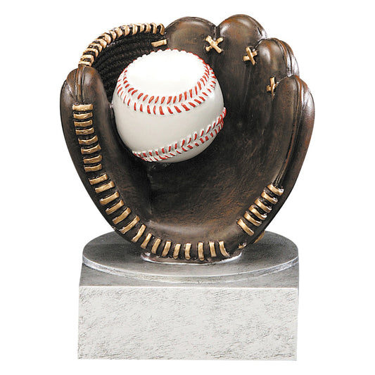 Baseball in Glove 4" Resin Trophy - view 2