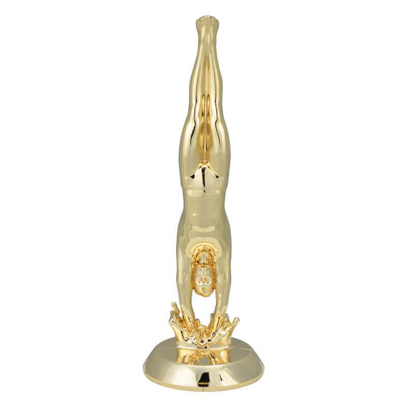 Diving Figure, Female, Gold - 6"