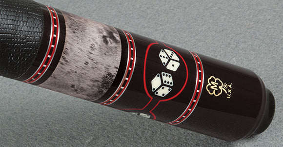 McDermott Dice Pool Cue with Genuine Red Leather Wrap - 19oz