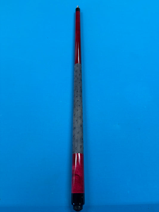 McDermott Pool Cue Burgundy Black Ostrich Wrap