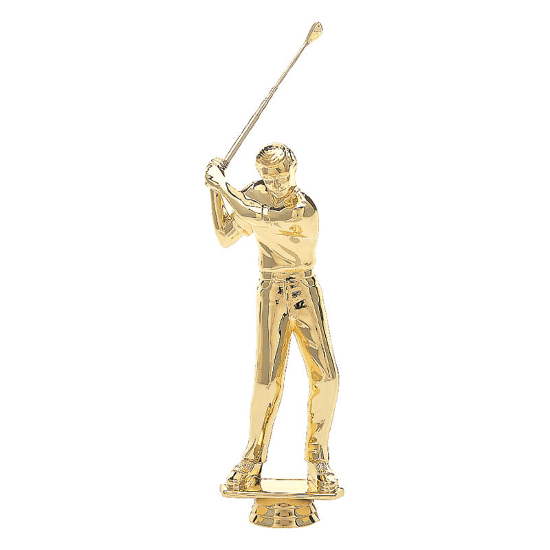 Golfer Figure, Male, Gold - 8 1/2" NEEDS SEPARATE GOLF CLUB
