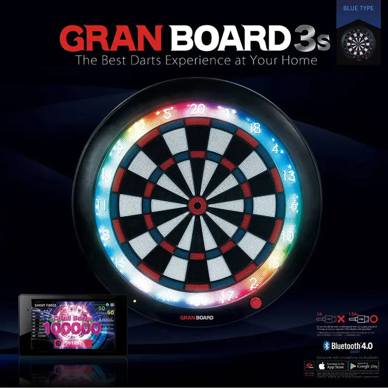 Gran Darts Gran Board 3S Bluetooth Electronic Dartboard - Blue