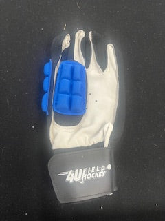 4U Blue Field Hockey Gloves