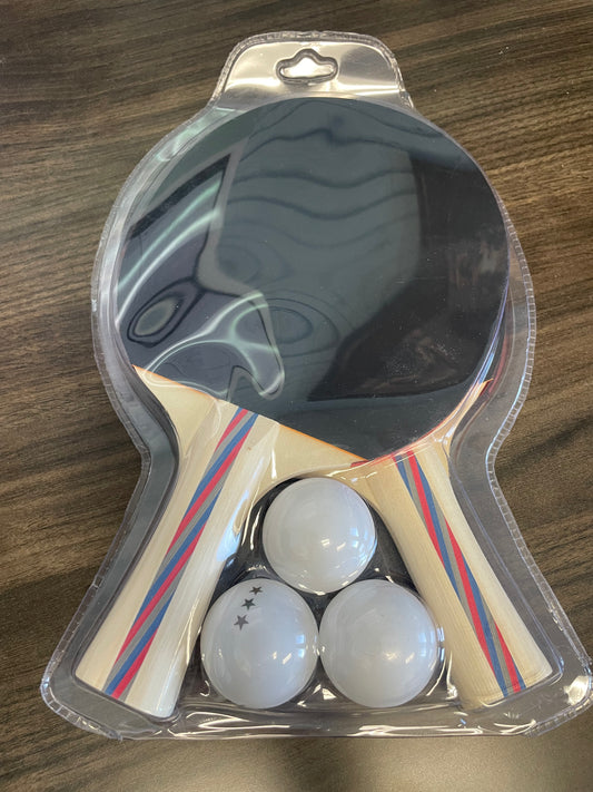 ping pong paddle set- 3 balls - view 2