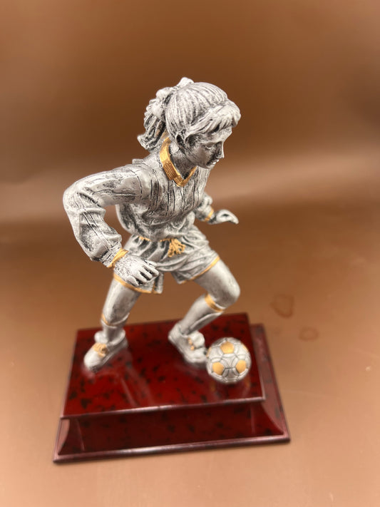 Female Soccer Player 6" Resin Trophy - view 2