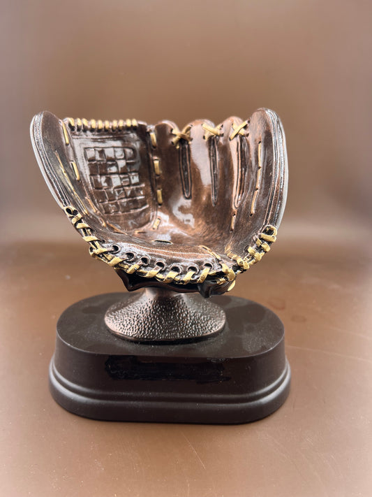 Bronze 5" Baseball Glove Resin Trophy - view 2