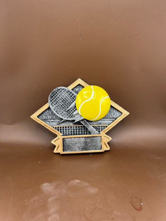 Tennis Diamond Plate Resin 8 1/2" x 6"