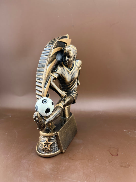 Female Soccer Running Star 5.5" Resin Trophy - view 2