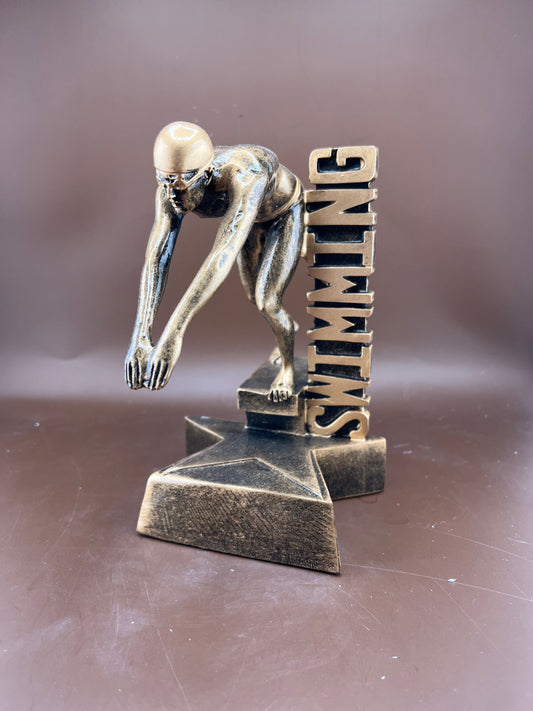 Billboard Series Swimming Resin Trophy 8.5" - view 2