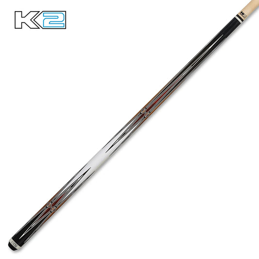 K2 KL131 Wrapless Cue With Gloss Black & Cocobolo Points - view 2