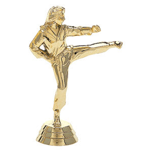 Karate Figure, Female, Gold - 4 1/4"