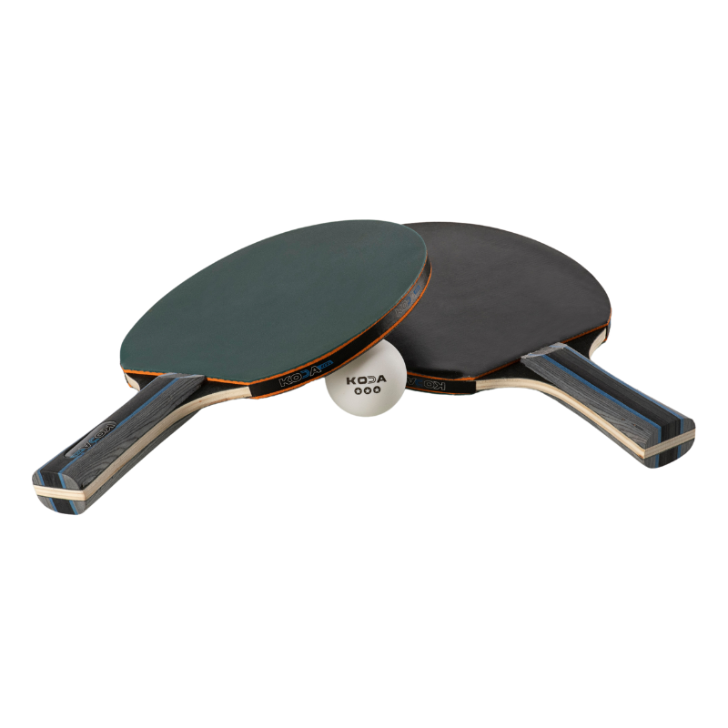 KODA Pack of 2 Table Tennis Paddles and 3 3-Star Balls