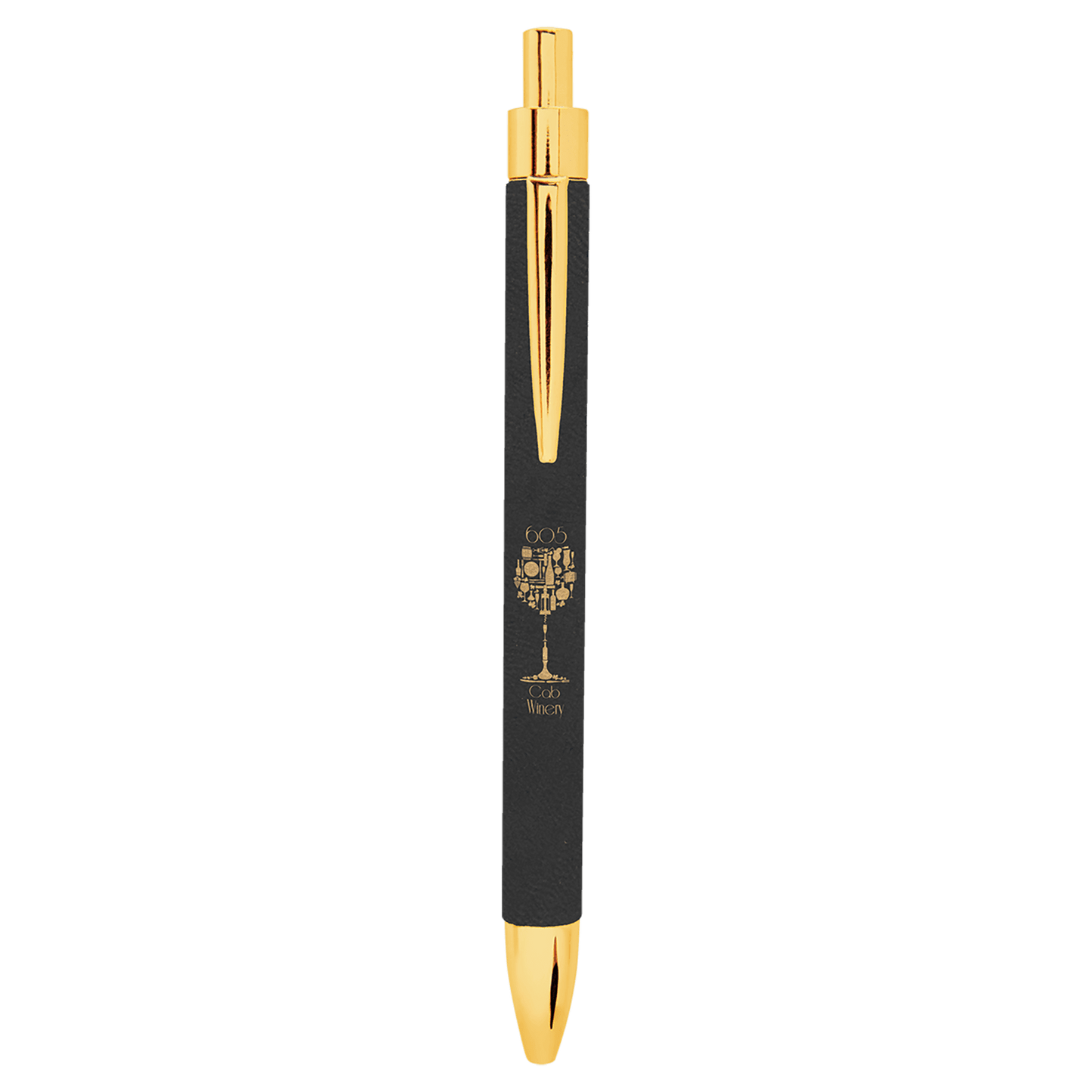 Personalized Pen & Pen Sleeve Set - Letherette Engravable - view 2