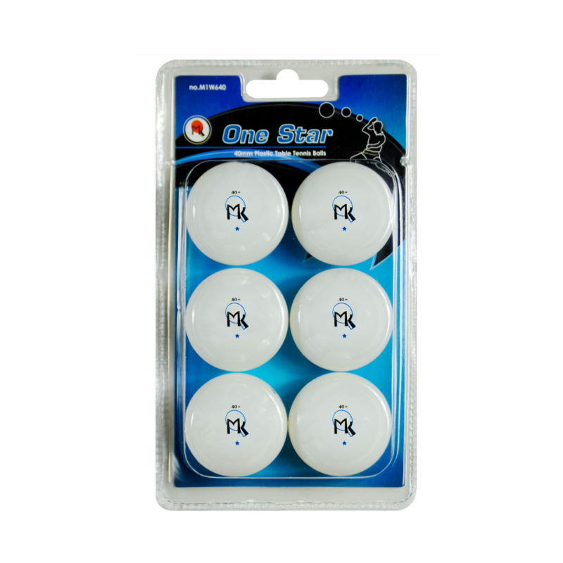 MK 1-Star Balls White 6/pack