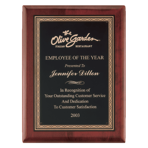 Airflyte Premium Rosewood Piano Finish Plaque with Gold Border