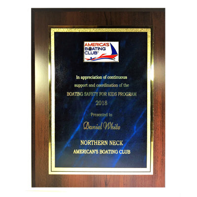 Plaque with Blue Marble Plate