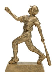 Gold Female Softball Resin Trophy - view 2