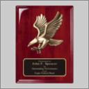 Rosewood Piano Finish Plaque with Eagle