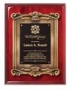 Rosewood Piano Finish Plaque with Antique Bronze Finish