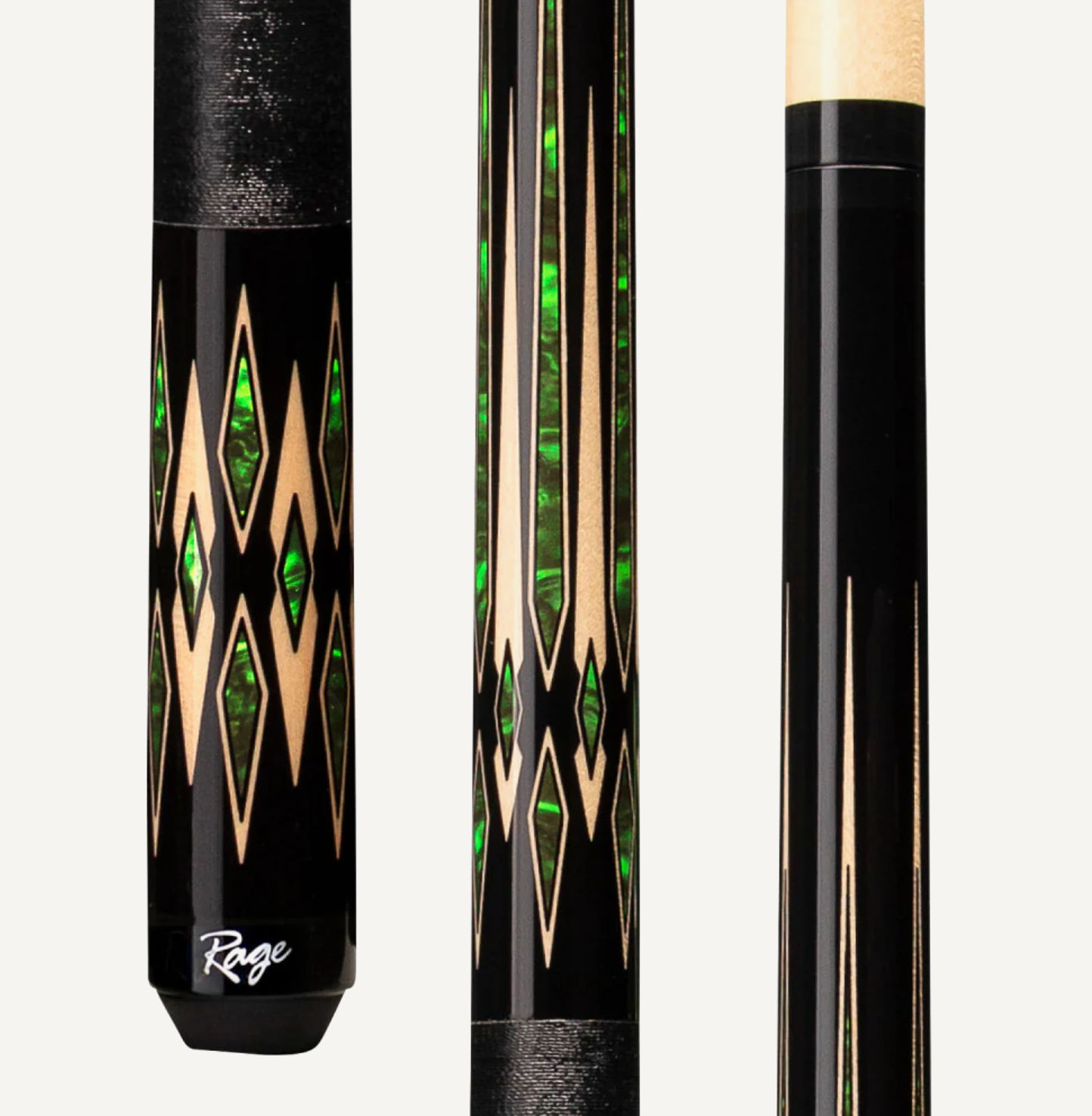 Rage Emerald Emperor Cue With Black Nylon Wrap