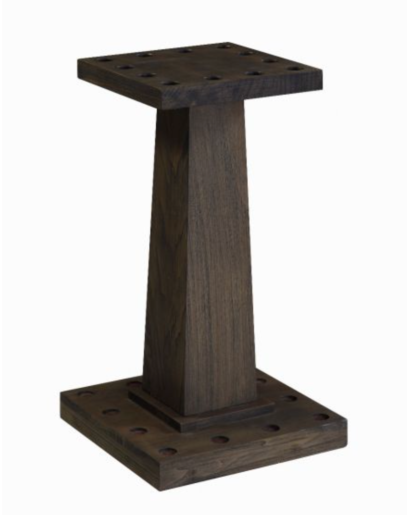 Plank and Hide Floor Cue Rack