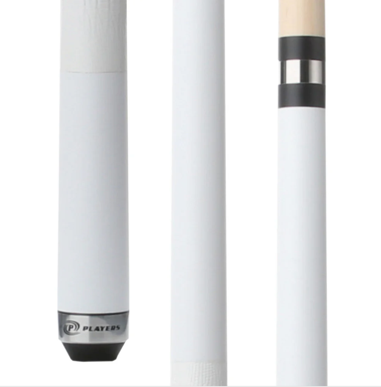 Players Dandelion White Matte Cue with Embossed Leather Wrap