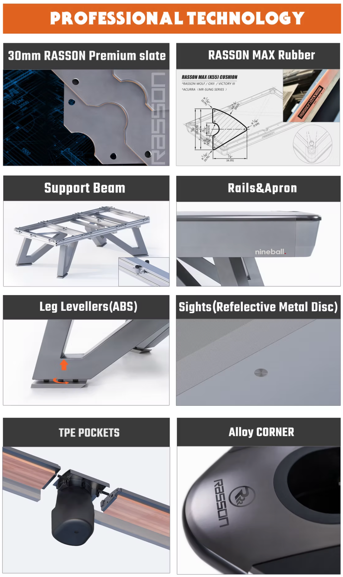 Rasson Wolf Pool Table