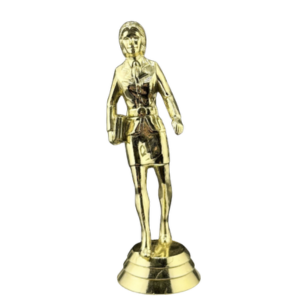 Sales woman 4" gold trophy figure