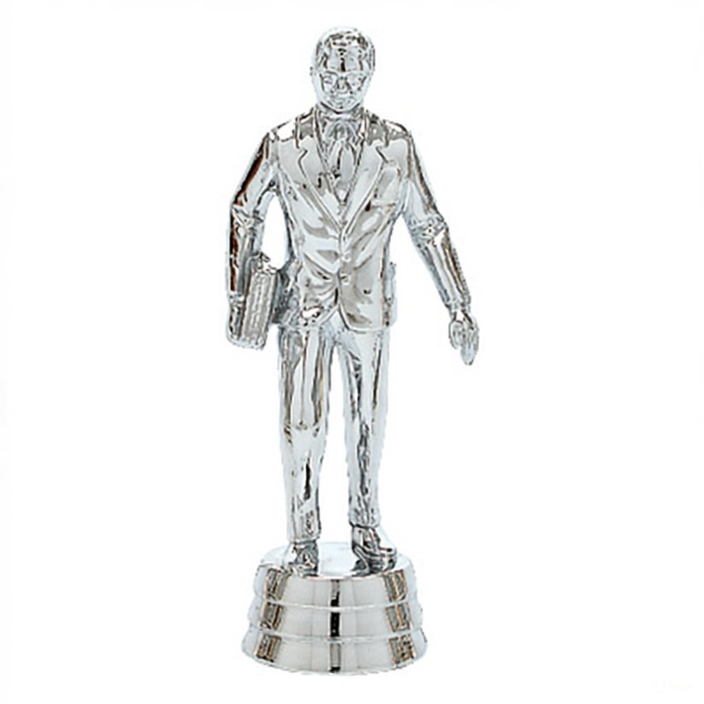 Salesman Figure, Silver - 4"