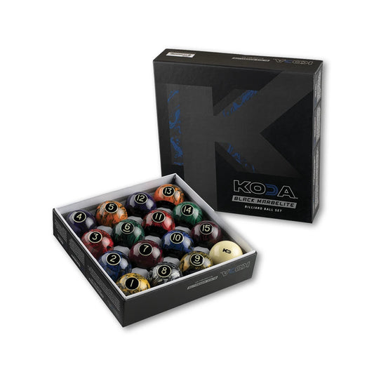 Koda Black Marbelite Billiard Ball Set