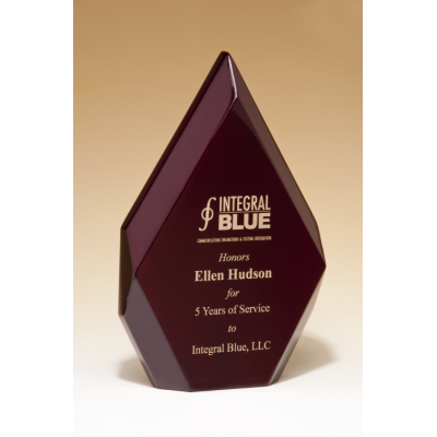 High Gloss Rosewood Diamond Awards Engraved and Color Filled