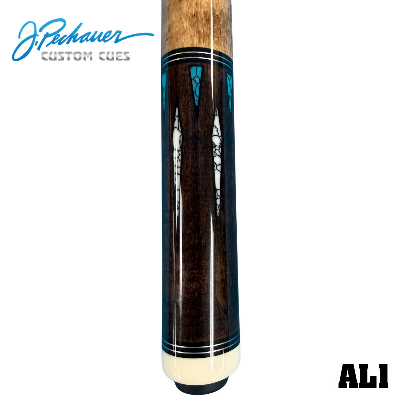 Pechauer Wood Stained Cue Stick with Inlay - AL1 - view 2