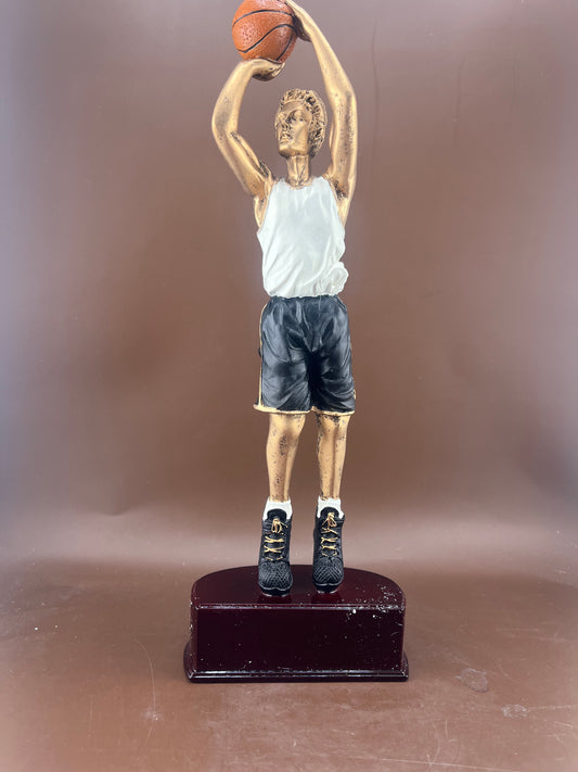 Male Basketball Resin Trophy 11"