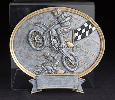 Motorcross 8" Oval Resin Trophy