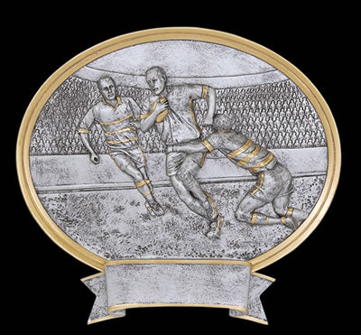 Rugby 8" Oval Resin Trophy - view 4