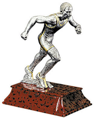 Male Track 6" Gold/Silver Resin Trophy