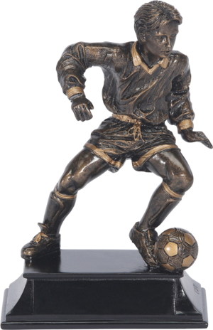 Male Soccer Action 8" Resin Trophy - view 5