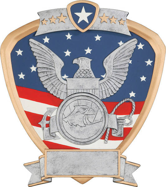 Navy Shield Resin Trophy
