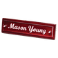 Nameplate with Acrylic Engraving Plate, Two Silver Posts