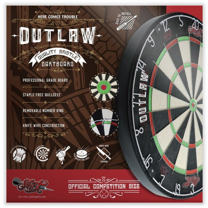 Shot Outlaw Bristle Dartboard - view 2