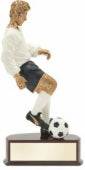 Male Soccer Player 8.25" Color Resin Trophy - view 6