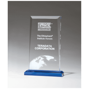 Apex Series Acrylic Award with Green Highlights and Base