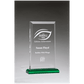 Apex Series Acrylic Award with Green Highlights and Base