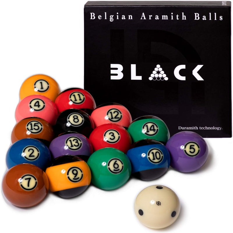Aramith Tournament Black Billiard Balls