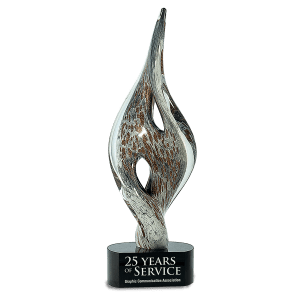 15" Spire Twist Art Glass